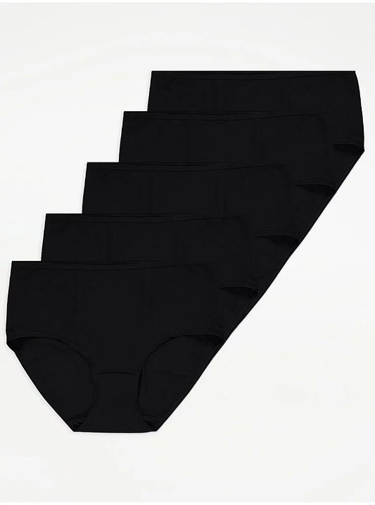 Black Midi Knickers 5 Pack