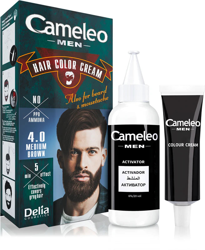 Cameleo Men hair colour shade 4.0 Medium Brown 30 ml